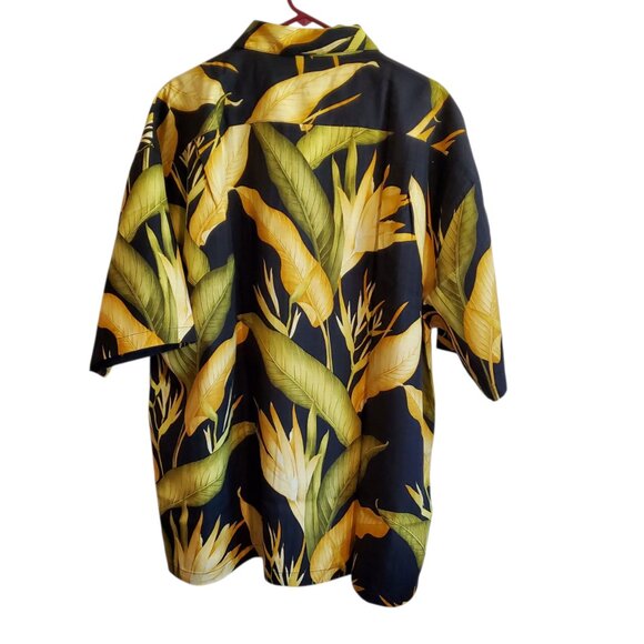 Tommy Bahama Black Leaf NWT XXL Silk Short Sleeve Shirt - Picture 2 of 13